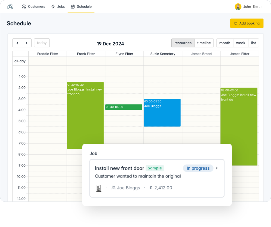 Scheduling Calendar